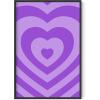 imageHAUS AND HUES Purple Pictures Wall Decor  Girls Wall Art for Bedroom Aesthetic Neon Posters Purple Wall Decor for Bedroom Black Framed 16x20Purple Layered Heart
