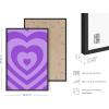 imageHAUS AND HUES Purple Pictures Wall Decor  Girls Wall Art for Bedroom Aesthetic Neon Posters Purple Wall Decor for Bedroom Black Framed 16x20Purple Layered Heart