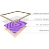 imageHAUS AND HUES Purple Pictures Wall Decor  Girls Wall Art for Bedroom Aesthetic Neon Posters Purple Wall Decor for Bedroom Black Framed 16x20Purple Layered Heart