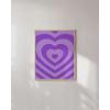 imageHAUS AND HUES Purple Pictures Wall Decor  Girls Wall Art for Bedroom Aesthetic Neon Posters Purple Wall Decor for Bedroom Black Framed 16x20Purple Layered Heart