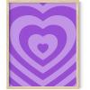imageHAUS AND HUES Purple Pictures Wall Decor  Girls Wall Art for Bedroom Aesthetic Neon Posters Purple Wall Decor for Bedroom Black Framed 16x20Purple Layered Heart