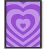 imageHAUS AND HUES Purple Pictures Wall Decor  Girls Wall Art for Bedroom Aesthetic Neon Posters Purple Wall Decor for Bedroom Black Framed 16x20Purple Layered Heart