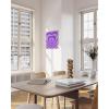 imageHAUS AND HUES Purple Pictures Wall Decor  Girls Wall Art for Bedroom Aesthetic Neon Posters Purple Wall Decor for Bedroom Black Framed 16x20Purple Layered Heart