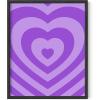 imageHAUS AND HUES Purple Pictures Wall Decor  Girls Wall Art for Bedroom Aesthetic Neon Posters Purple Wall Decor for Bedroom Black Framed 16x20Purple Layered Heart