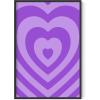 imageHAUS AND HUES Purple Pictures Wall Decor  Girls Wall Art for Bedroom Aesthetic Neon Posters Purple Wall Decor for Bedroom Black Framed 16x20Purple Layered Heart