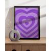 imageHAUS AND HUES Purple Pictures Wall Decor  Girls Wall Art for Bedroom Aesthetic Neon Posters Purple Wall Decor for Bedroom Black Framed 16x20Purple Layered Heart