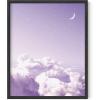 imageHAUS AND HUES Purple Pictures Wall Decor  Girls Wall Art for Bedroom Aesthetic Neon Posters Purple Wall Decor for Bedroom Black Framed 16x20Purple Sky
