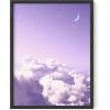 imageHAUS AND HUES Purple Pictures Wall Decor  Girls Wall Art for Bedroom Aesthetic Neon Posters Purple Wall Decor for Bedroom Black Framed 16x20Purple Sky