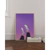 imageHAUS AND HUES Purple Pictures Wall Decor  Girls Wall Art for Bedroom Aesthetic Neon Posters Purple Wall Decor for Bedroom Black Framed 16x20Purple Topsy Turvy