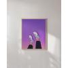 imageHAUS AND HUES Purple Pictures Wall Decor  Girls Wall Art for Bedroom Aesthetic Neon Posters Purple Wall Decor for Bedroom Black Framed 16x20Purple Topsy Turvy