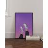 imageHAUS AND HUES Purple Pictures Wall Decor  Girls Wall Art for Bedroom Aesthetic Neon Posters Purple Wall Decor for Bedroom Black Framed 16x20Purple Topsy Turvy