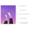 imageHAUS AND HUES Purple Pictures Wall Decor  Girls Wall Art for Bedroom Aesthetic Neon Posters Purple Wall Decor for Bedroom Black Framed 16x20Purple Topsy Turvy