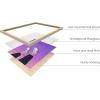 imageHAUS AND HUES Purple Pictures Wall Decor  Girls Wall Art for Bedroom Aesthetic Neon Posters Purple Wall Decor for Bedroom Black Framed 16x20Purple Topsy Turvy