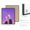 imageHAUS AND HUES Purple Pictures Wall Decor  Girls Wall Art for Bedroom Aesthetic Neon Posters Purple Wall Decor for Bedroom Black Framed 16x20Purple Topsy Turvy