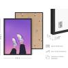 imageHAUS AND HUES Purple Pictures Wall Decor  Girls Wall Art for Bedroom Aesthetic Neon Posters Purple Wall Decor for Bedroom Black Framed 16x20Purple Topsy Turvy