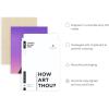 imageHAUS AND HUES Purple Pictures Wall Decor  Girls Wall Art for Bedroom Aesthetic Neon Posters Purple Wall Decor for Bedroom Black Framed 16x20Purple Topsy Turvy