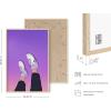 imageHAUS AND HUES Purple Pictures Wall Decor  Girls Wall Art for Bedroom Aesthetic Neon Posters Purple Wall Decor for Bedroom Black Framed 16x20Purple Topsy Turvy