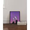 imageHAUS AND HUES Purple Pictures Wall Decor  Girls Wall Art for Bedroom Aesthetic Neon Posters Purple Wall Decor for Bedroom Black Framed 16x20Purple Topsy Turvy