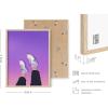 imageHAUS AND HUES Purple Pictures Wall Decor  Girls Wall Art for Bedroom Aesthetic Neon Posters Purple Wall Decor for Bedroom Black Framed 16x20Purple Topsy Turvy