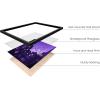imageHAUS AND HUES Purple Pictures Wall Decor  Girls Wall Art for Bedroom Aesthetic Neon Posters Purple Wall Decor for Bedroom Black Framed 16x20String Lights