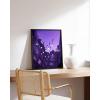 imageHAUS AND HUES Purple Pictures Wall Decor  Girls Wall Art for Bedroom Aesthetic Neon Posters Purple Wall Decor for Bedroom Black Framed 16x20String Lights
