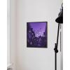 imageHAUS AND HUES Purple Pictures Wall Decor  Girls Wall Art for Bedroom Aesthetic Neon Posters Purple Wall Decor for Bedroom Black Framed 16x20String Lights