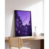 imageHAUS AND HUES Purple Pictures Wall Decor  Girls Wall Art for Bedroom Aesthetic Neon Posters Purple Wall Decor for Bedroom Black Framed 16x20String Lights