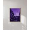 imageHAUS AND HUES Purple Pictures Wall Decor  Girls Wall Art for Bedroom Aesthetic Neon Posters Purple Wall Decor for Bedroom Black Framed 16x20String Lights