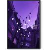 imageHAUS AND HUES Purple Pictures Wall Decor  Girls Wall Art for Bedroom Aesthetic Neon Posters Purple Wall Decor for Bedroom Black Framed 16x20String Lights