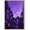 imageHAUS AND HUES Purple Pictures Wall Decor  Girls Wall Art for Bedroom Aesthetic Neon Posters Purple Wall Decor for Bedroom Black Framed 16x20String Lights