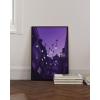 imageHAUS AND HUES Purple Pictures Wall Decor  Girls Wall Art for Bedroom Aesthetic Neon Posters Purple Wall Decor for Bedroom Black Framed 16x20String Lights