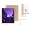 imageHAUS AND HUES Purple Pictures Wall Decor  Girls Wall Art for Bedroom Aesthetic Neon Posters Purple Wall Decor for Bedroom Black Framed 16x20String Lights
