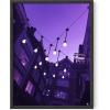 imageHAUS AND HUES Purple Pictures Wall Decor  Girls Wall Art for Bedroom Aesthetic Neon Posters Purple Wall Decor for Bedroom Black Framed 16x20String Lights