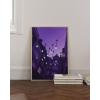 imageHAUS AND HUES Purple Pictures Wall Decor  Girls Wall Art for Bedroom Aesthetic Neon Posters Purple Wall Decor for Bedroom Black Framed 16x20String Lights