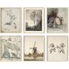 imageHAUS AND HUES Farmhouse Wall Art  Set of 6 Country Theme Wall Decor Bathroom Art Rustic Wall Art Western Pictures For Walls Scenic Wall Poster Blue Farm Art Print 16x20 UnframedFarmhouse Drawings
