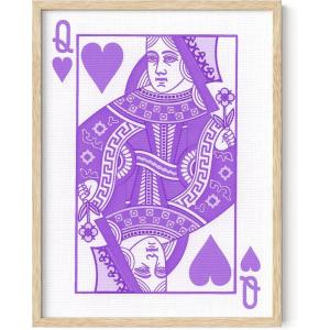 imageHAUS AND HUES Purple Pictures Wall Decor  Girls Wall Art for Bedroom Aesthetic Neon Posters Purple Wall Decor for Bedroom Black Framed 16x20Purple Queen