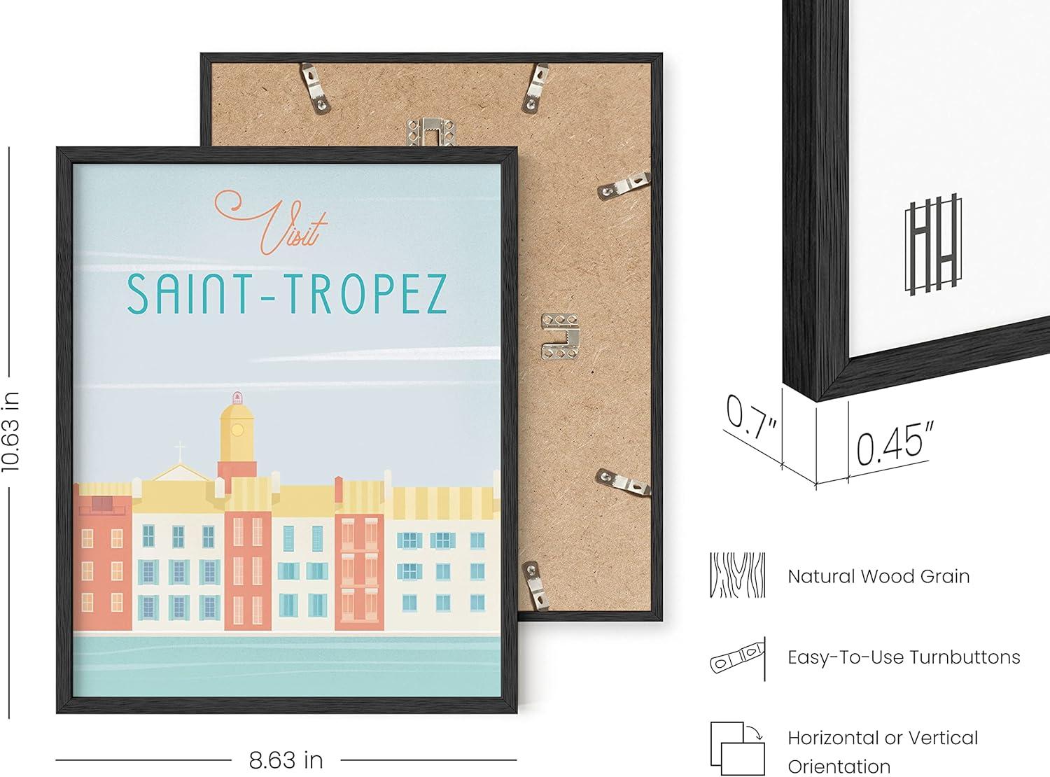 imageHAUS AND HUES Colorful Travel Wall Art  Set of 6 Framed Posters Trendy Preppy Room Decor Aesthetic Travel Prints Around the World Wall Decor Black Frame 11x14Travel Gallery