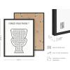 imageBathroom Eye Exam Rules Reviews Set of 3 Framed Black  24x36Forgot Your Phone