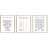 imageBathroom Eye Exam Rules Reviews Set of 3 Framed Black  24x36Forgot Your Phone