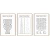 imageBathroom Eye Exam Rules Reviews Set of 3 Framed Black  24x36Forgot Your Phone