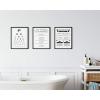 imageBathroom Eye Exam Rules Reviews Set of 3 Framed Black  24x36Funny Bathroom Set