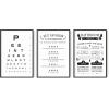 imageBathroom Eye Exam Rules Reviews Set of 3 Framed Black  24x36Funny Bathroom Set