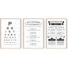 imageBathroom Eye Exam Rules Reviews Set of 3 Framed Black  24x36Funny Bathroom Set