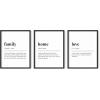 imageHAUS AND HUES Family Quotes Wall Art Love Picture Decor Black and White Pictures for Family Wall Art Black and White Posters for Bedroom Art Unframed 11quotx14quotBlack Framed
