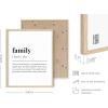 imageHAUS AND HUES Family Quotes Wall Art Love Picture Decor Black and White Pictures for Family Wall Art Black and White Posters for Bedroom Art Unframed 11quotx14quotBeige Framed
