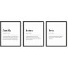 imageHAUS AND HUES Family Quotes Wall Art Love Picture Decor Black and White Pictures for Family Wall Art Black and White Posters for Bedroom Art Unframed 11quotx14quotBlack Framed