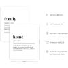 imageHAUS AND HUES Family Quotes Wall Art Love Picture Decor Black and White Pictures for Family Wall Art Black and White Posters for Bedroom Art Unframed 11quotx14quotUnframed
