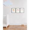 imageHAUS AND HUES Nursery Posters and Rainbow Wall Decor  Set of 3 Rainbow Wall Art for Kids Wall Art for Nursery Girl Kids Poster Hello Sunshine Classroom Decorations Beige Frame 11x14Unframed