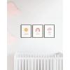 imageHAUS AND HUES Nursery Posters and Rainbow Wall Decor  Set of 3 Rainbow Wall Art for Kids Wall Art for Nursery Girl Kids Poster Hello Sunshine Classroom Decorations Beige Frame 11x14Black Framed