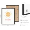 imageHAUS AND HUES Nursery Posters and Rainbow Wall Decor  Set of 3 Rainbow Wall Art for Kids Wall Art for Nursery Girl Kids Poster Hello Sunshine Classroom Decorations Beige Frame 11x14Black Framed